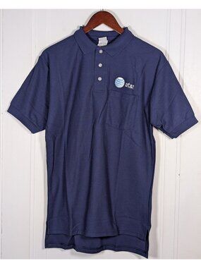 NEW Vintage AT&T Polo Shirt Unisex Size Small Navy Blue VF Imagewear USA Made